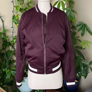 Burgundy Bomber Jacket